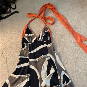 Tea length silk DKNY dress